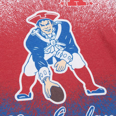New England Patriots Team Burst Vintage Logo T-Shirt - White - Mitchell & Ness