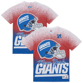 New York Giants Team Burst Vintage Logo T-Shirt - White - Mitchell & Ness