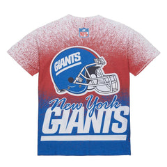 New York Giants Team Burst Vintage Logo T-Shirt - White - Mitchell & Ness