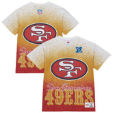 San Francisco 49ers Team Burst Vintage Logo T-Shirt - White - Mitchell & Ness