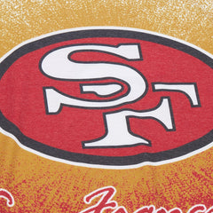 San Francisco 49ers Team Burst Vintage Logo T-Shirt - White - Mitchell & Ness