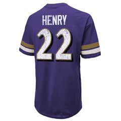 Derrick Henry Baltimore Ravens Majestic Threads Name & Number Oversized T-Shirt - Purple - NFL