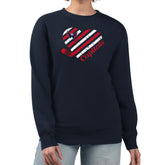 Washington Capitals G-III 4Her by Carl Banks Women's Heart Graphic Pullover Sweatshirt - Navy | NHL on sale