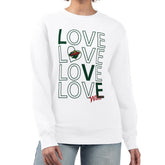 Minnesota Wild G-III 4Her by Carl Banks Women's Lots Of Love Team Logo Graphic Pullover Sweatshirt - White | NHL Clearance