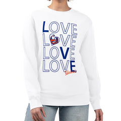 New York Islanders G-III 4Her by Carl Banks Women's Lots Of Love Team Logo Graphic Pullover Sweatshirt - White | NHL discount