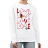 Chicago Blackhawks G-III 4Her by Carl Banks Women's Lots Of Love Team Logo Graphic Pullover Sweatshirt - White | NHL on sale