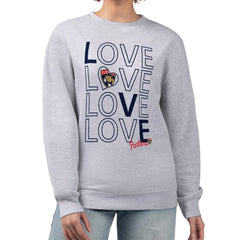 Florida Panthers G-III 4Her by Carl Banks Women's Lots Of Love Team Logo Graphic Pullover Sweatshirt - Heather Gray | NHL online