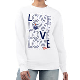 Edmonton Oilers G-III 4Her by Carl Banks Women's Lots Of Love Team Logo Graphic Pullover Sweatshirt - White | NHL Lifestyle