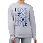 St. Louis Blues G-III 4Her by Carl Banks Women's Lots Of Love Team Logo Graphic Pullover Sweatshirt - Heather Gray | NHL online