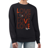 Philadelphia Flyers G-III 4Her by Carl Banks Women's Lots Of Love Team Logo Graphic Pullover Sweatshirt - Black | NHL Lifestyle