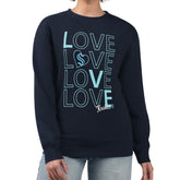 Seattle Kraken G-III 4Her by Carl Banks Women's Lots Of Love Team Logo Graphic Pullover Sweatshirt - Deep Sea Blue | NHL Lifestyle