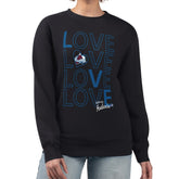 Colorado Avalanche G-III 4Her by Carl Banks Women's Lots Of Love Team Logo Graphic Pullover Sweatshirt - Black | NHL Lifestyle