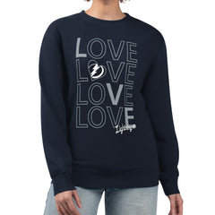 Tampa Bay Lightning G-III 4Her by Carl Banks Women's Lots Of Love Team Logo Graphic Pullover Sweatshirt - Navy | NHL Lifestyle