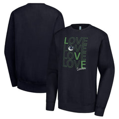 Vancouver Canucks G-III 4Her by Carl Banks Women's Lots Of Love Team Logo Graphic Pullover Sweatshirt - Navy | NHL discount