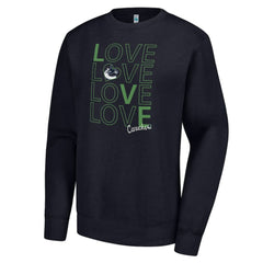 Vancouver Canucks G-III 4Her by Carl Banks Women's Lots Of Love Team Logo Graphic Pullover Sweatshirt - Navy | NHL discount
