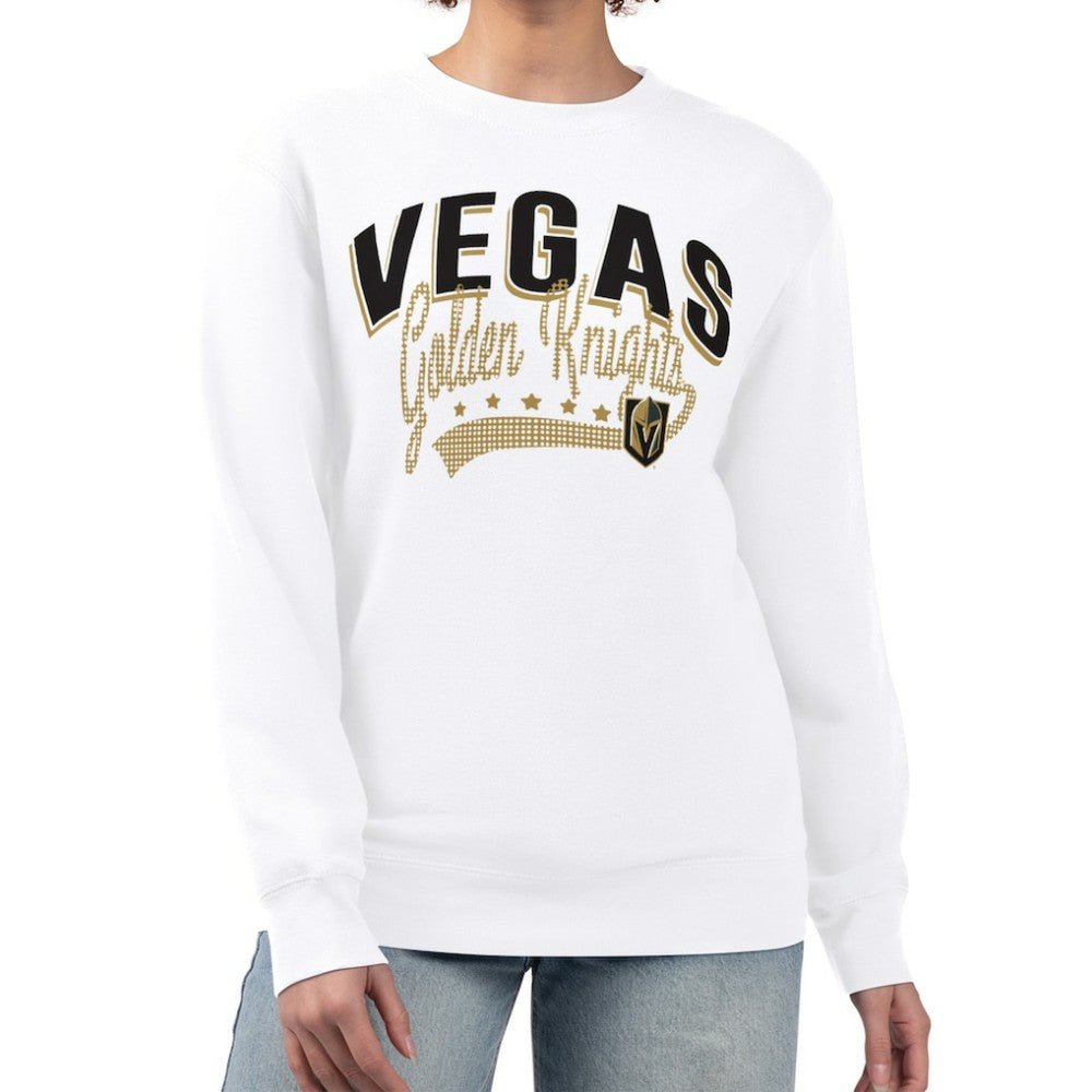 Vegas Golden Knights G-III 4Her by Carl Banks Women's Filigree Team Graphic Fleece Pullover Sweatshirt - White | NHL discount