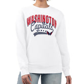 Washington Capitals G-III 4Her by Carl Banks Women's Filigree Team Graphic Fleece Pullover Sweatshirt - White | NHL discount