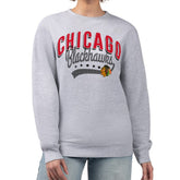 Chicago Blackhawks G-III 4Her by Carl Banks Women's Filigree Team Graphic Fleece Pullover Sweatshirt - Heather Gray | NHL on sale