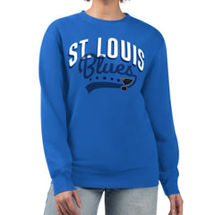 St. Louis Blues G-III 4Her by Carl Banks Women's Filigree Team Graphic Fleece Pullover Sweatshirt - Blue | NHL online