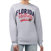 Florida Panthers G-III 4Her by Carl Banks Women's Filigree Team Graphic Fleece Pullover Sweatshirt - Heather Gray | NHL Clearance