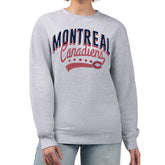 Montreal Canadiens G-III 4Her by Carl Banks Women's Filigree Team Graphic Fleece Pullover Sweatshirt - Heather Gray | NHL near me