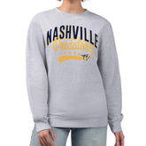 Nashville Predators G-III 4Her by Carl Banks Women's Filigree Team Graphic Fleece Pullover Sweatshirt - Heather Gray | NHL on sale