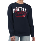 Montreal Canadiens G-III 4Her by Carl Banks Women's Filigree Team Graphic Fleece Pullover Sweatshirt - Navy | NHL near me