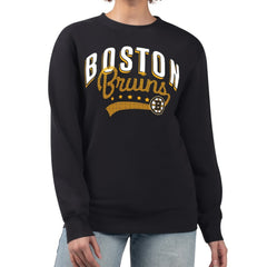 Boston Bruins G-III 4Her by Carl Banks Women's Filigree Team Graphic Fleece Pullover Sweatshirt - Black | NHL discount