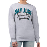 San Jose Sharks G-III 4Her by Carl Banks Women's Filigree Team Graphic Fleece Pullover Sweatshirt - Heather Gray | NHL on sale