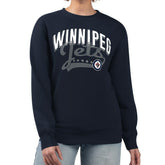 Winnipeg Jets G-III 4Her by Carl Banks Women's Filigree Team Graphic Fleece Pullover Sweatshirt - Navy | NHL online