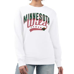 Minnesota Wild G-III 4Her by Carl Banks Women's Filigree Team Graphic Fleece Pullover Sweatshirt - White | NHL sale