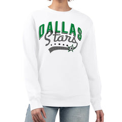 Dallas Stars G-III 4Her by Carl Banks Women's Filigree Team Graphic Fleece Pullover Sweatshirt - White | NHL discount
