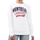 Montreal Canadiens G-III 4Her by Carl Banks Women's Filigree Team Graphic Fleece Pullover Sweatshirt - White | NHL discount