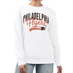 Philadelphia Flyers G-III 4Her by Carl Banks Women's Filigree Team Graphic Fleece Pullover Sweatshirt - White | NHL sale