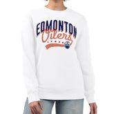 Edmonton Oilers G-III 4Her by Carl Banks Women's Filigree Team Graphic Fleece Pullover Sweatshirt - White | NHL online