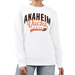 Anaheim Ducks G-III 4Her by Carl Banks Women's Filigree Team Graphic Fleece Pullover Sweatshirt - White | NHL online
