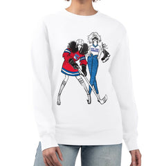 New York Rangers G-III 4Her by Carl Banks Women's Hockey Girls Team Graphic Fleece Pullover Sweatshirt - White | NHL discount