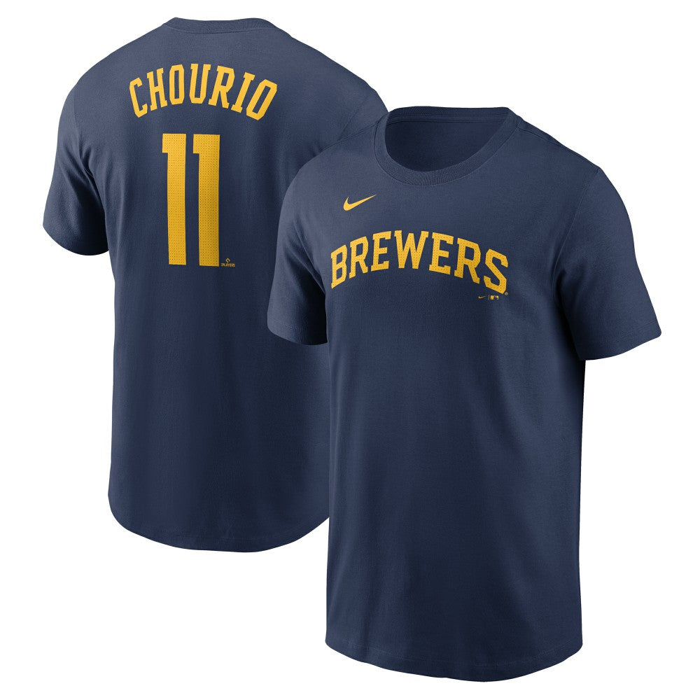 Jackson Chourio Milwaukee Brewers Nike Fuse Name & Number T-Shirt Near Me