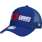 New York Giants New Era Women's Peace & Love Trucker 9FORTY Adjustable Hat - Royal - NFL