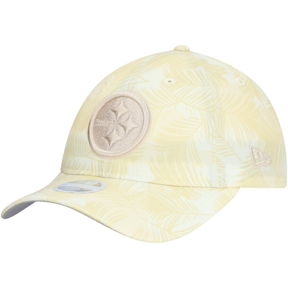 Pittsburgh Steelers New Era Women's Frond 9TWENTY Adjustable Hat - Cream - NFL