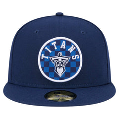 Tennessee Titans New Era Checkered 59FIFTY Fitted Hat - Navy - NFL