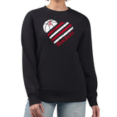 Houston Rockets G-III 4Her by Carl Banks Women's Heart Graphic Fleece Pullover Sweatshirt Black