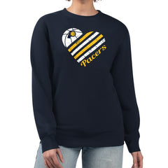 Indiana Pacers G-III 4Her by Carl Banks Women's Heart Graphic Fleece Pullover Sweatshirt Navy