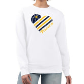 Indiana Pacers G-III 4Her by Carl Banks Women's Heart Graphic Fleece Pullover Sweatshirt White