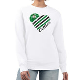 Boston Celtics G-III 4Her by Carl Banks Women's Heart Graphic Fleece Pullover Sweatshirt White