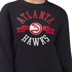 Atlanta Hawks G-III 4Her by Carl Banks Women's Large Team Logo Graphic Fleece Pullover Sweatshirt Black