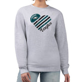 Philadelphia Eagles G-III 4Her by Carl Banks Women's Heart Graphic Fleece Pullover Sweatshirt - Heather Gray - NFL