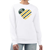 Green Bay Packers G-III 4Her by Carl Banks Women's Heart Graphic Fleece Pullover Sweatshirt - White - NFL