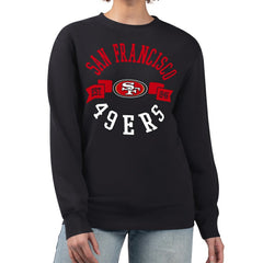 San Francisco 49ers G-III 4Her by Carl Banks Women's Large Team Graphic Fleece Pullover Sweatshirt - Black - NFL