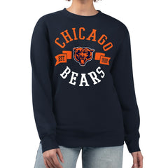 Chicago Bears G-III 4Her by Carl Banks Women's Large Team Graphic Fleece Pullover Sweatshirt - Navy - NFL